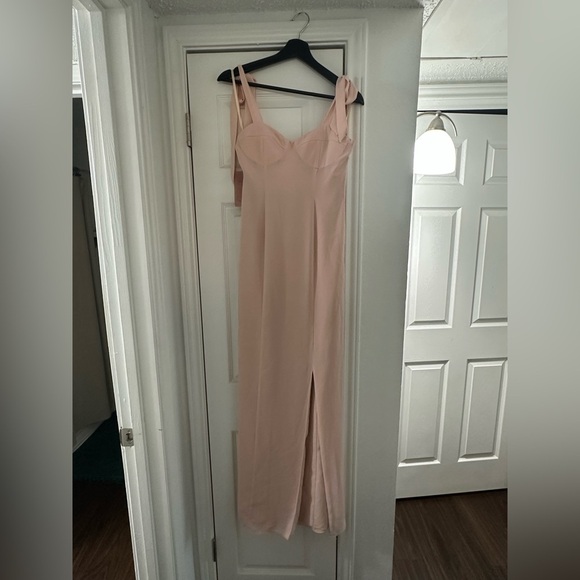BHLDN Antonia Georgette Dress in Blush - Picture 3 of 5